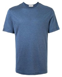 blaues T-Shirt mit einem Rundhalsausschnitt von Cerruti 1881