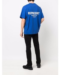 blaues T-Shirt mit einem Rundhalsausschnitt von Represent