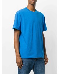 blaues T-Shirt mit einem Rundhalsausschnitt von Alexander Wang