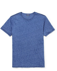 blaues T-Shirt mit einem Rundhalsausschnitt von Club Monaco