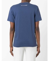 blaues T-Shirt mit einem Rundhalsausschnitt von Comme Des Garcons SHIRT