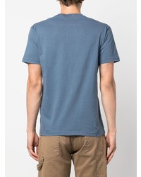 blaues T-Shirt mit einem Rundhalsausschnitt von Stone Island