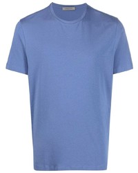 blaues T-Shirt mit einem Rundhalsausschnitt von Corneliani