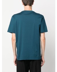 blaues T-Shirt mit einem Rundhalsausschnitt von Brioni