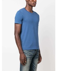 blaues T-Shirt mit einem Rundhalsausschnitt von Tom Ford