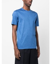 blaues T-Shirt mit einem Rundhalsausschnitt von Canali