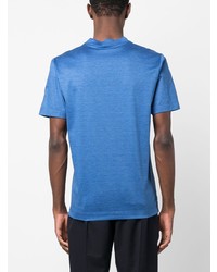 blaues T-Shirt mit einem Rundhalsausschnitt von Canali