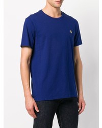 blaues T-Shirt mit einem Rundhalsausschnitt von Polo Ralph Lauren