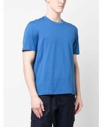 blaues T-Shirt mit einem Rundhalsausschnitt von Brioni