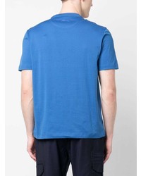 blaues T-Shirt mit einem Rundhalsausschnitt von Brioni