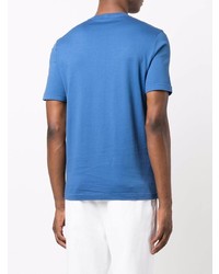 blaues T-Shirt mit einem Rundhalsausschnitt von Fedeli