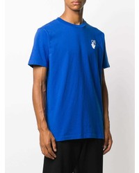 blaues T-Shirt mit einem Rundhalsausschnitt von Off-White