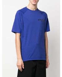 blaues T-Shirt mit einem Rundhalsausschnitt von MONCLER GRENOBLE