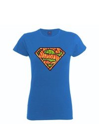blaues T-Shirt mit einem Rundhalsausschnitt von DC Universe