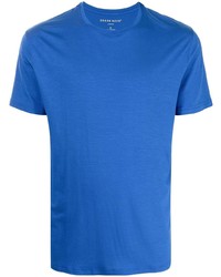 blaues T-Shirt mit einem Rundhalsausschnitt von Derek Rose