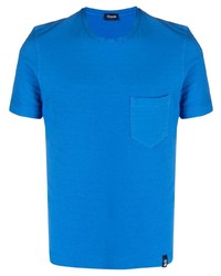 blaues T-Shirt mit einem Rundhalsausschnitt von Drumohr