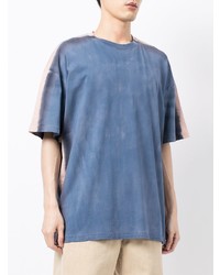 blaues T-Shirt mit einem Rundhalsausschnitt von MSGM