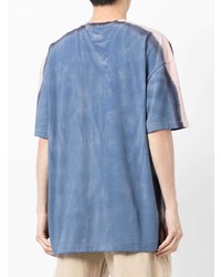 blaues T-Shirt mit einem Rundhalsausschnitt von MSGM