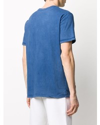 blaues T-Shirt mit einem Rundhalsausschnitt von Polo Ralph Lauren