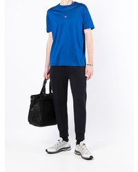 blaues T-Shirt mit einem Rundhalsausschnitt von Emporio Armani