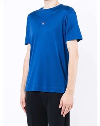 blaues T-Shirt mit einem Rundhalsausschnitt von Emporio Armani