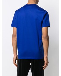 blaues T-Shirt mit einem Rundhalsausschnitt von Emporio Armani