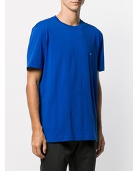 blaues T-Shirt mit einem Rundhalsausschnitt von Calvin Klein