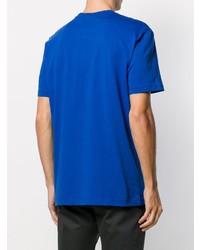 blaues T-Shirt mit einem Rundhalsausschnitt von Calvin Klein