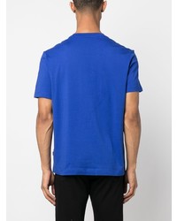 blaues T-Shirt mit einem Rundhalsausschnitt von BOSS