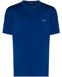 blaues T-Shirt mit einem Rundhalsausschnitt von Ermenegildo Zegna