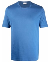 blaues T-Shirt mit einem Rundhalsausschnitt von Fedeli