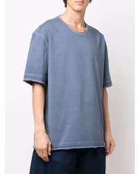 blaues T-Shirt mit einem Rundhalsausschnitt von Maison Margiela