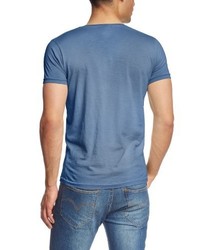 blaues T-Shirt mit einem Rundhalsausschnitt von Franklin & Marshall