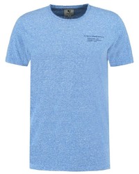 blaues T-Shirt mit einem Rundhalsausschnitt von GARCIA