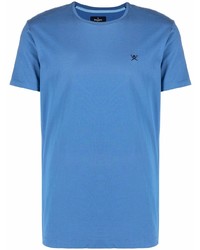 blaues T-Shirt mit einem Rundhalsausschnitt von Hackett