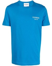 blaues T-Shirt mit einem Rundhalsausschnitt von Iceberg