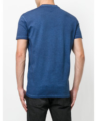 blaues T-Shirt mit einem Rundhalsausschnitt von DSQUARED2