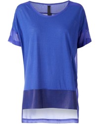 blaues T-Shirt mit einem Rundhalsausschnitt von Ilaria Nistri