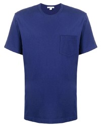 blaues T-Shirt mit einem Rundhalsausschnitt von James Perse