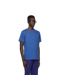 blaues T-Shirt mit einem Rundhalsausschnitt von SSENSE WORKS