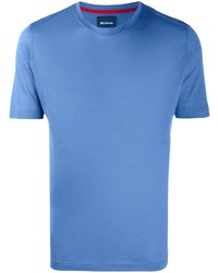 blaues T-Shirt mit einem Rundhalsausschnitt von Kiton
