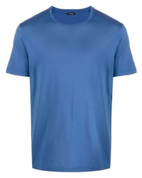 blaues T-Shirt mit einem Rundhalsausschnitt von Kiton