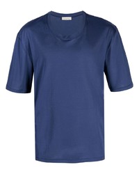 blaues T-Shirt mit einem Rundhalsausschnitt von Laneus