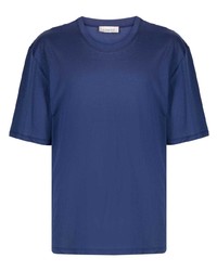 blaues T-Shirt mit einem Rundhalsausschnitt von Laneus