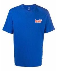 blaues T-Shirt mit einem Rundhalsausschnitt von Levi's