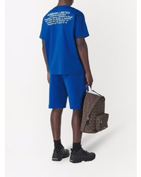 blaues T-Shirt mit einem Rundhalsausschnitt von Burberry