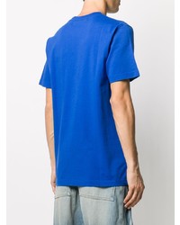 blaues T-Shirt mit einem Rundhalsausschnitt von Off-White