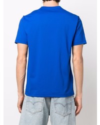 blaues T-Shirt mit einem Rundhalsausschnitt von Ea7 Emporio Armani