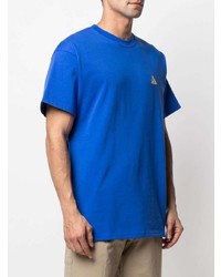 blaues T-Shirt mit einem Rundhalsausschnitt von Nike