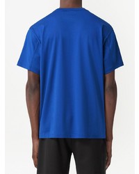 blaues T-Shirt mit einem Rundhalsausschnitt von Burberry